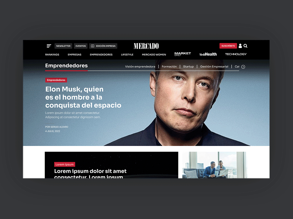 MERCADO Magazine website redesign preview